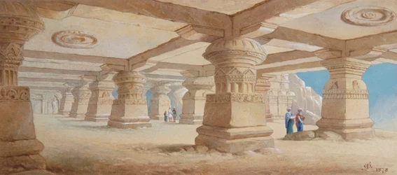 Templo excavado en la roca, Ellora, Maharashtra, India
