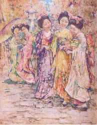 El paseo, Kioto, ilustración de My Magazine