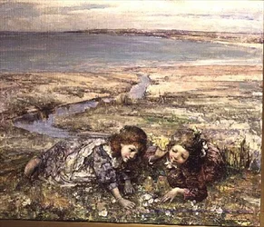 Dos niñas en la playa