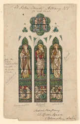Dibujo, Iglesia de San Pedro, Alb, hacia 1870