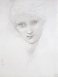 Cabeza de una mujer, 1890