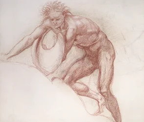 Desnudo masculino, estudio para Hércules