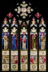 Oxford Harris Manchester College, Morris & Co., Edward Burne-Jones, Ventana oeste, 1896