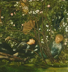 Los caballeros y la rosa silvestre, 1869 (detalle)