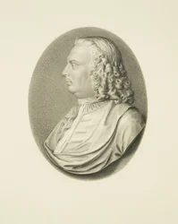 Copia de medallón de marfil del Dr. Samuel Pye
