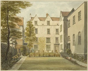 Frente del jardín del Penitenciario, Magdalen Lane