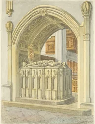 Tumba de Robert Fitzharding, fallecido en 1170, en la catedral de Bristol