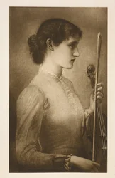 Un retrato. Reproducción del cuadro del artista prerrafaelita Edward Burne-Jones.