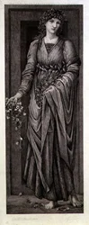 Flora, grabado por Eugene Gaujean, publicado por Thomas Agnew & Sons