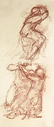 Boceto preparatorio para Amor entre las ruinas