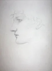 Estudio de una cabeza - Bessie Keane, c.1893