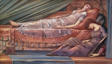 La princesa durmiente (óleo sobre lienzo)