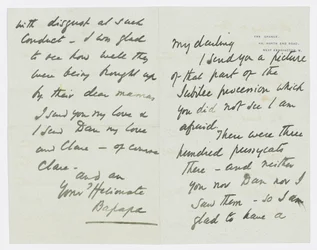 Carta a la nieta del artista Angela Thirkell