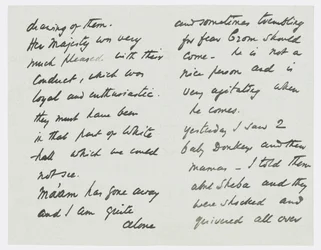 Carta a la nieta del artista Angela Thirkell