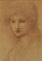 Retrato de Laura Lyttelton, de soltera Tennant, con la mirada baja, 1885