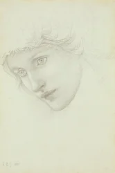 Estudio para la cabeza de una sirena, 1885