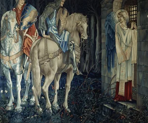 El fracaso de Sir Gawain y Sir Ewain para lograr el Santo Grial, 1893-95