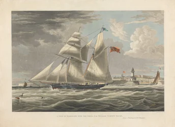 Vista de Ramsgate con el «Emma», el yate de Sir William Curtis