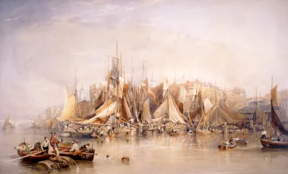 Billingsgate, Primer Día de Ostras, Temprano en la Mañana