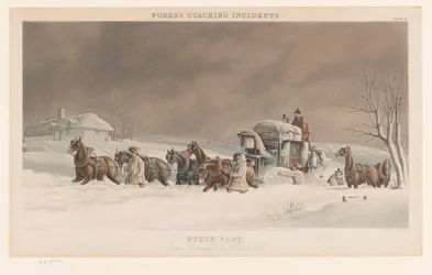 Quedarse atrapado en la nieve Stuck Fast (título en el objeto) Incidentes con carruajes (título de la serie) Incidentes de entrenamiento de Fores (título de la serie en el objeto)