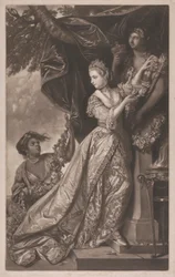 Lady Elizabeth Keppel y un sirviente