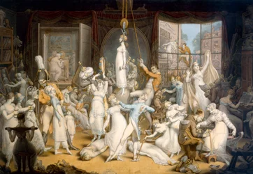 Un elegante establecimiento para señoritas (acuarela sobre papel)