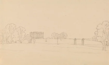 Vista lejana de Easton Neston, Northants