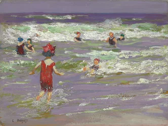 Pequeño bañista del mar