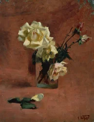 Bodegón con Rosas en un Vaso
