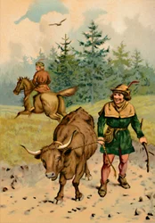 Hans y su vaca, 1901