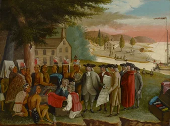El tratado de Penn con los indios, c.1830-40
