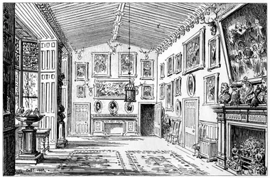 El gran salón de Charlecote Park, Warwickshire