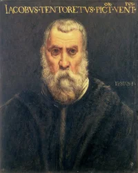 Retrato de Jacopo Tintoretto después de Tintoretto