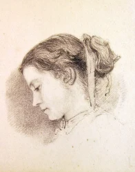 Estudio de la cabeza de una niña