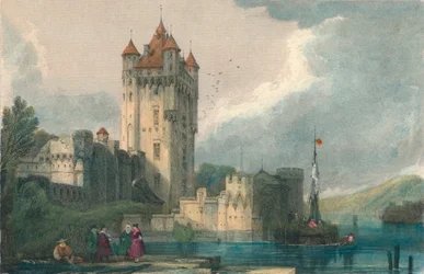 Las torres góticas de Ellfeld, c. 1834