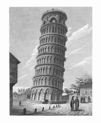 La torre inclinada de Pisa, c1824