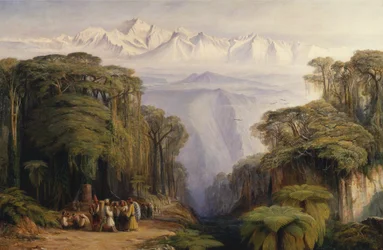 Kangchenjun desde Darjeeling, India, 1879