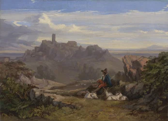 Paisaje con pastor de cabras, c.1842