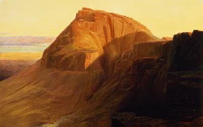 Masada o Sebbeh en el Mar Muerto, 1858