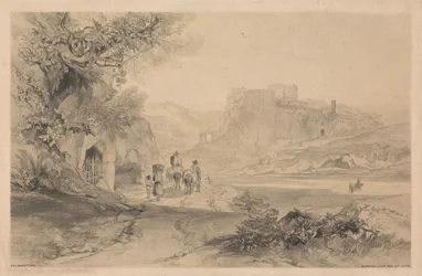 Valmontone, de «Vistas de Roma y sus alrededores», 1841