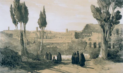 Vistas de Roma y sus Alrededores: Roma desde el Convento de Ss. Giovanni e Paolo