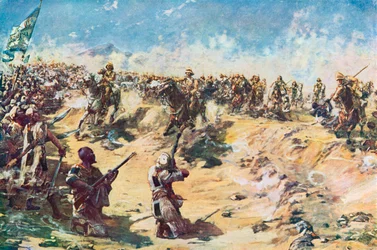 Carga del 21 de Lanceros en Omdurman, 8 de abril