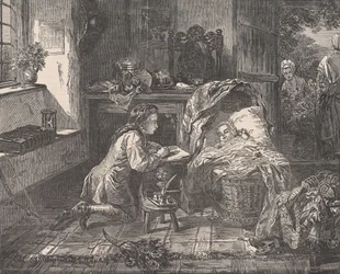 Primer esfuerzo en arte de Benjamin West, de Illustrated London News, 12 de mayo de 1849