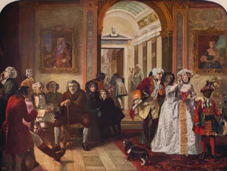 Dr. Johnson en la antesala de Lord Chesterfield, 1748, c1915