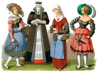 Trajes suizos, siglos XV-XVI, 1849