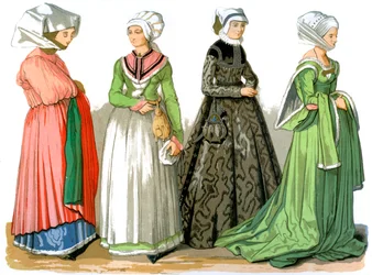 Mujeres de Núremberg, Alemania, siglo XVI, 1849