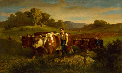 Pastores con vacas, 1869
