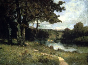 Árboles cerca de un río