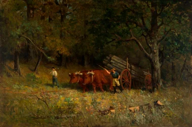 Sin título niño y hombre con bueyes, 1891