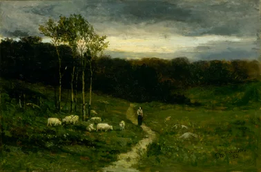 Mujer caminando por un sendero
